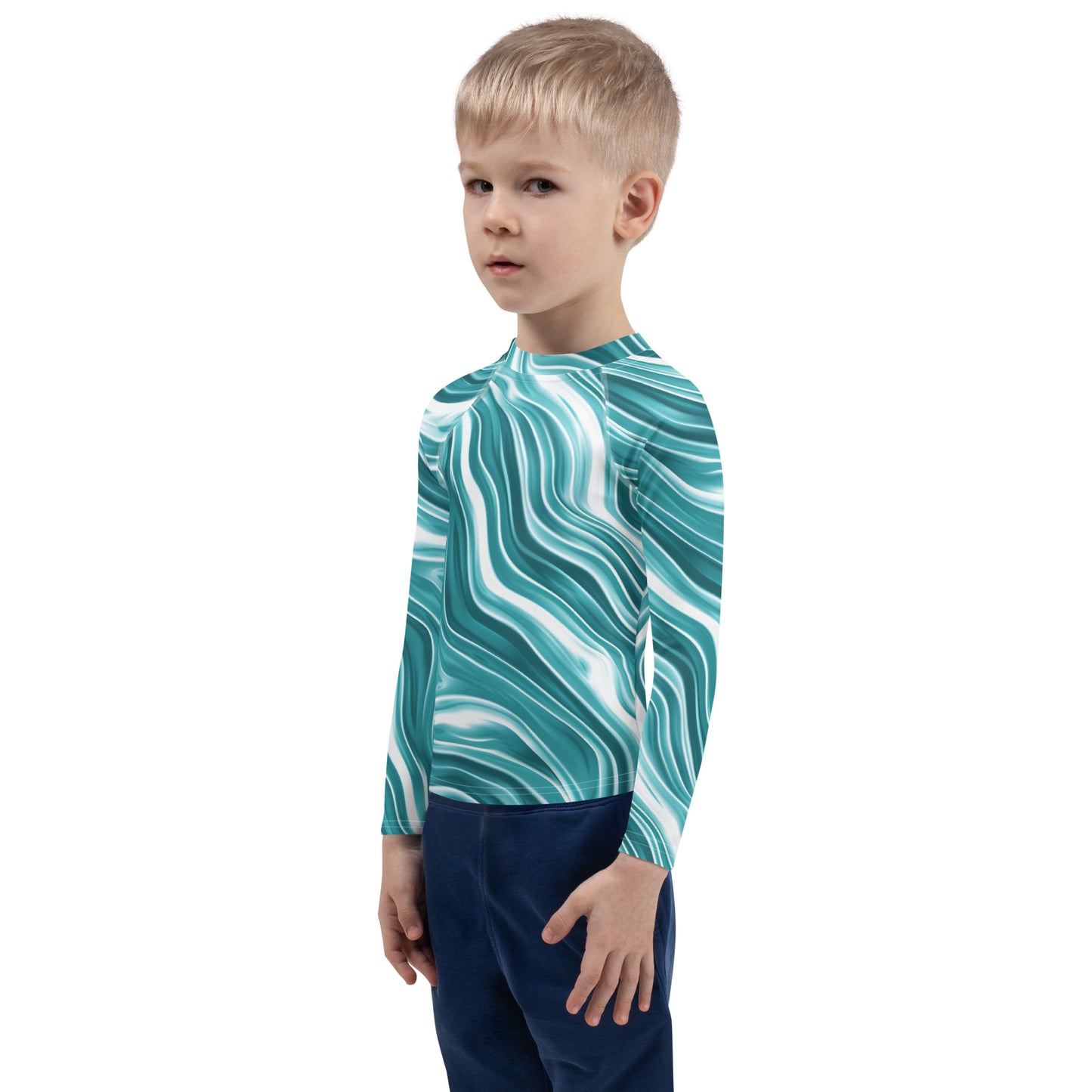 Sol-Aid UPF 50+ Blue Wave Kids Rash Guard