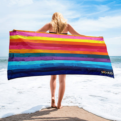 Sol-Aid Striped Sunset Beach Towel